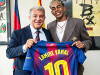 Yamal rạng rỡ nhận số áo huyền thoại của Barca