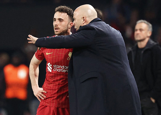 Ảnh Diogo Jota ăn mừng bàn thắng trong màu áo Liverpool