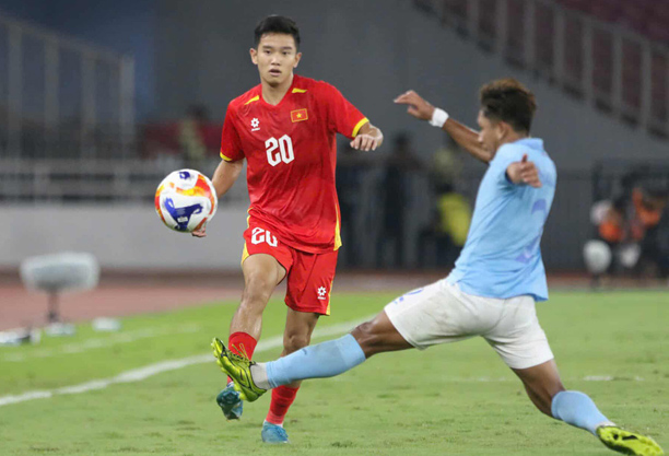 Các cầu thủ U23 Việt Nam ăn mừng chiến thắng